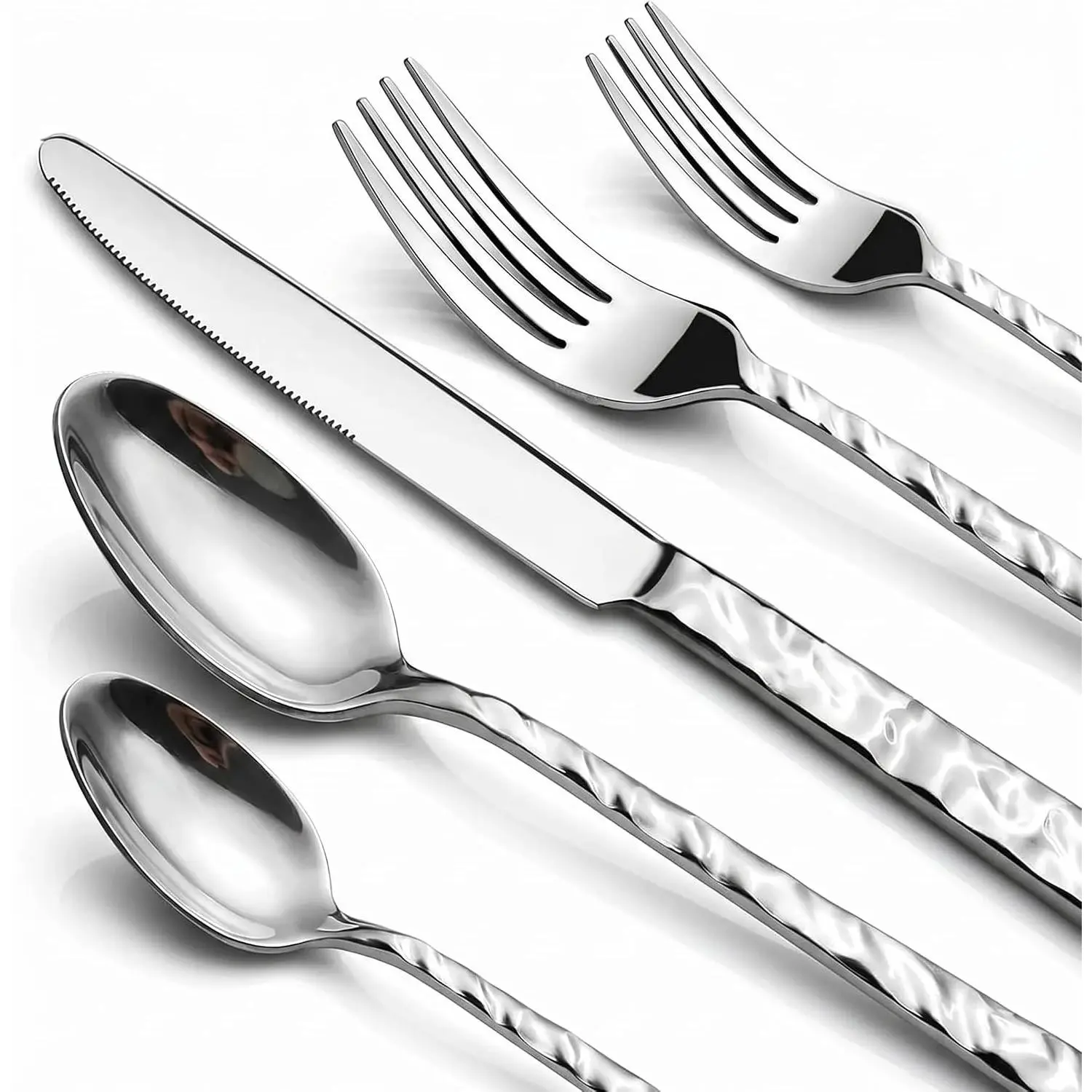 Silverware Set, 40 Piece Heavy Duty Silverware Cutlery Sets