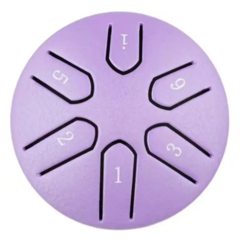 6 Tone Steel Tongue Drum, Portable Mini Steel Drum with Drumsticks, Musical Instrument for Relaxation, Camping, Meditation, Yoga, Percussion Instrument, Percussion Musical Instruments