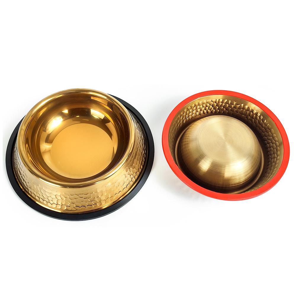 304 Stainless Steel Heavy Duty Pet Bowl, 1 Count Anti-spill Dog Food & Water Bowl, Rustproof BPA-Free Pet Feeding Bowl with Rubber Base, Pet Supplies & Accessories for Dogs & Cats