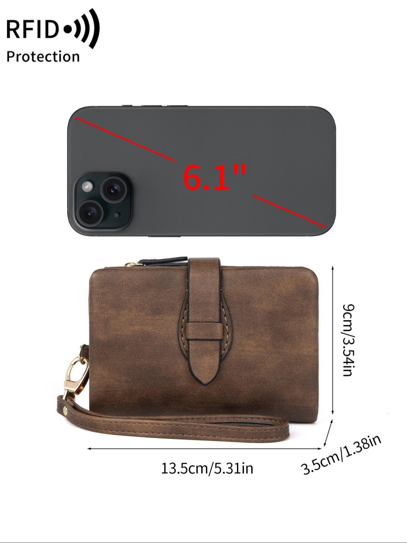 Women's Fashionable Solid Color Zipper Short Wallet, Casual Versatile Handheld Coin Purse, Trendy All-match Designer Wallet for Daily Use, Commuter Purse