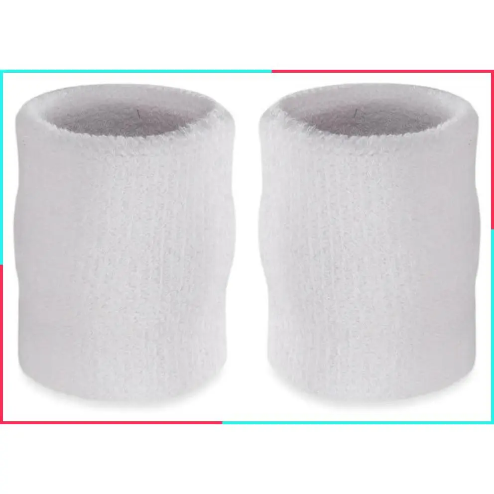 Arm Sweatbands, Absorbent and Breathable Thick Cotton Bands for Working Out, Gymnastics, Basketball, Tennis, and Football, Multiuse 4-inch Wristbands for Costumes and Cosplay