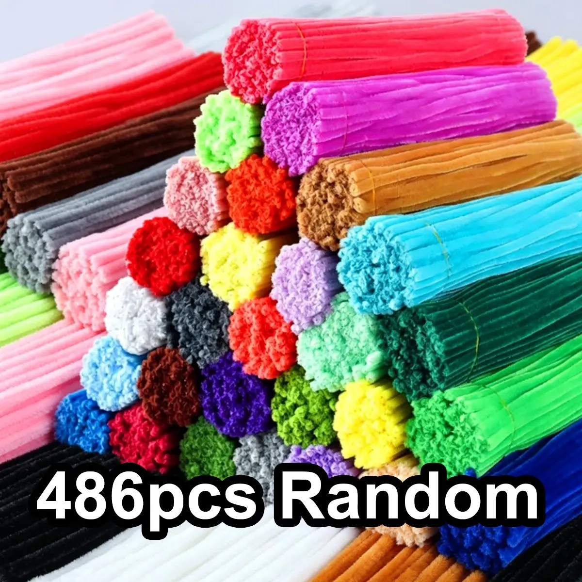 486pcs 11.8 Inch Soft Bendable Craft Stems, 30 Colors, Bulk Pipe Cleaners, DIY Craft Supplies for DIY Art, Creative Learning, Skill Building, Home & Classroom Use