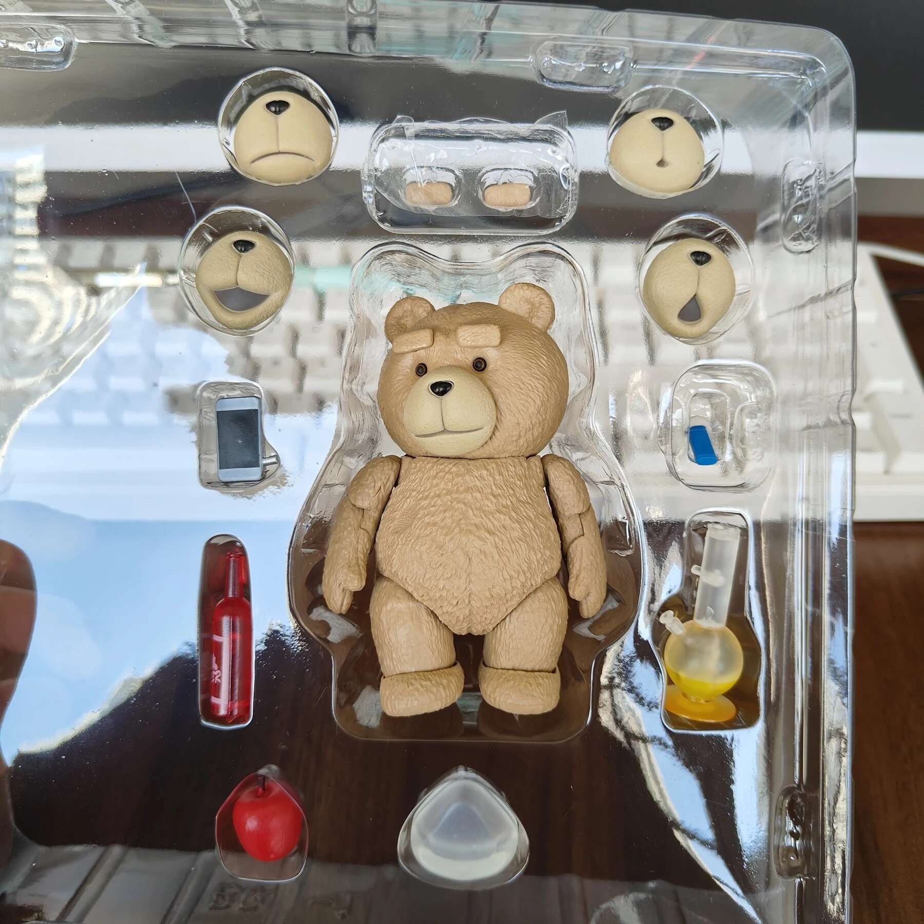 Boxed Bear Figure Movie TED 2 Ted Action Figure Model Toys 10cm Joint Movable Doll Creative Birthday Gift.