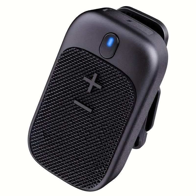 1pc Wearable Bluetooth Speaker - Clip-on Mini Wireless Portable Speaker with Built-in Microphone for Hands-free Music and Calls - Up to 18 Hours Battery Life, Black, Suitable for Sports/Work/Cycling Activities, Smart Speaker Device