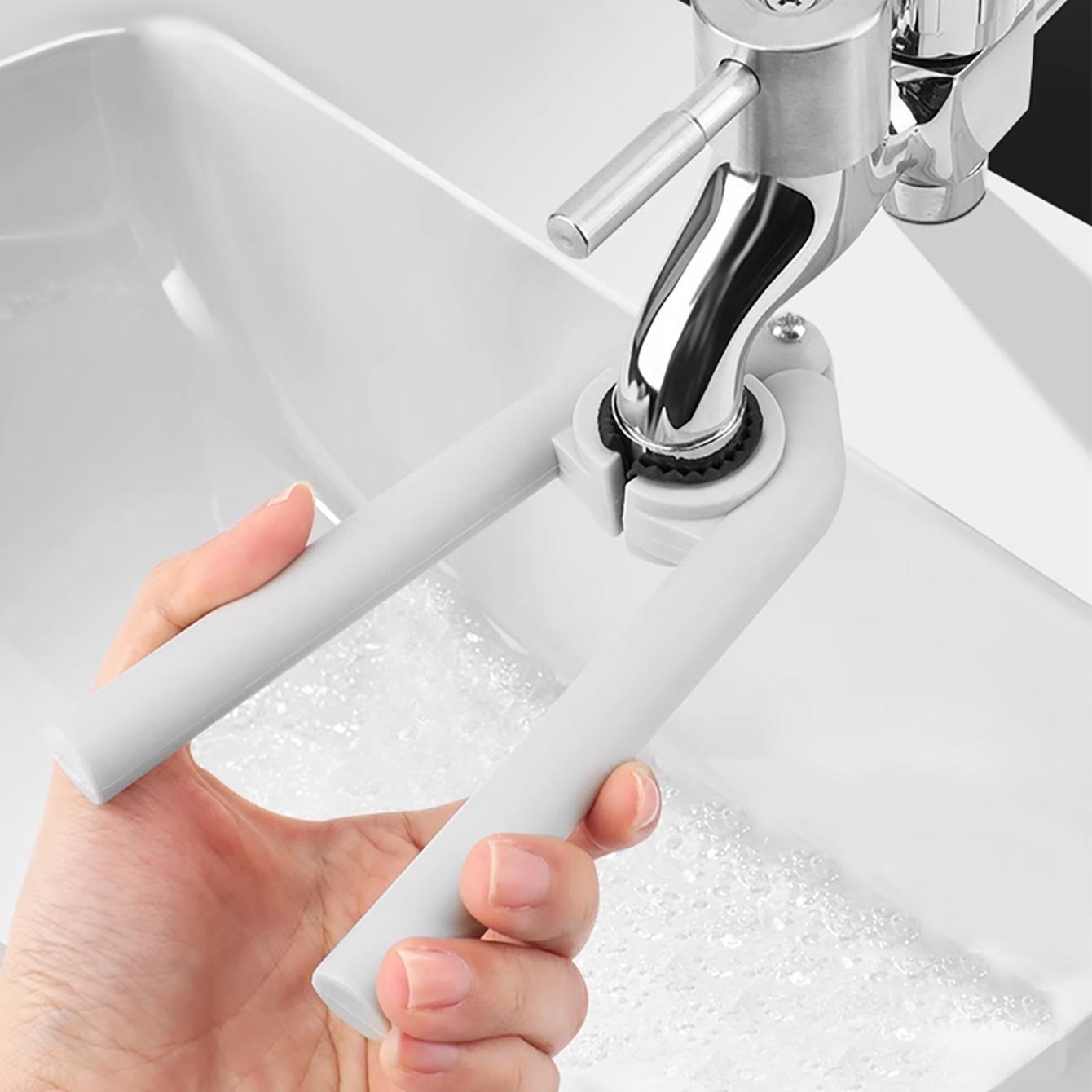 Faucet Bubbler Wrench,Anti-slip Handle Design Faucet Wrench,Aerator Removal Tool for Kitchen,Bathroom,Toilet