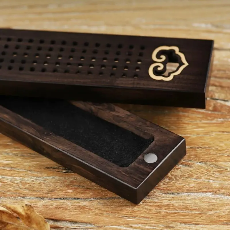 Handmade Sandalwood Incense Burner, Long Stick Incense Holder, Calm Space for Yoga, Meditation, Work Office, Aromatherapy Essential