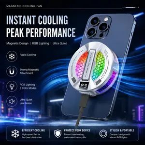 Smart Phone Magnetic Cooler, Semiconductor Cooling, Intelligent Temperature Control, Ideal Gift for Tech Enthusiasts, Enhances Gaming Experience