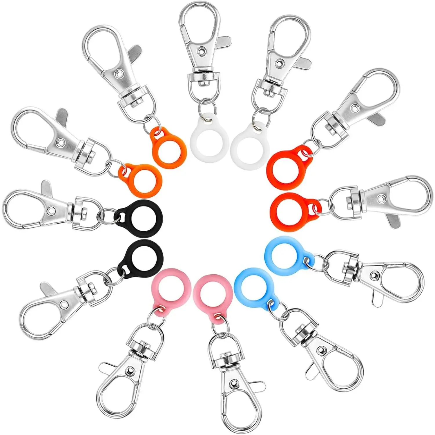 Retractable  Pen Holders Set of 12, Clip- Pen Loops for Badge Reels & Lanyards, Ideal for  Use