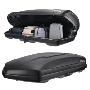 New Upgraded Garvee Hard Shell Rooftop Cargo Box – 14 Cubic Feet – Dual Side Opening – Lockable ABS Roof Carrier, 135 lbs Capacity, Waterproof, Secure Straps & Keys – Aerodynamic Storage for SUV, Truck, Camping, Ideal Christmas Xmas Birthday Gifts