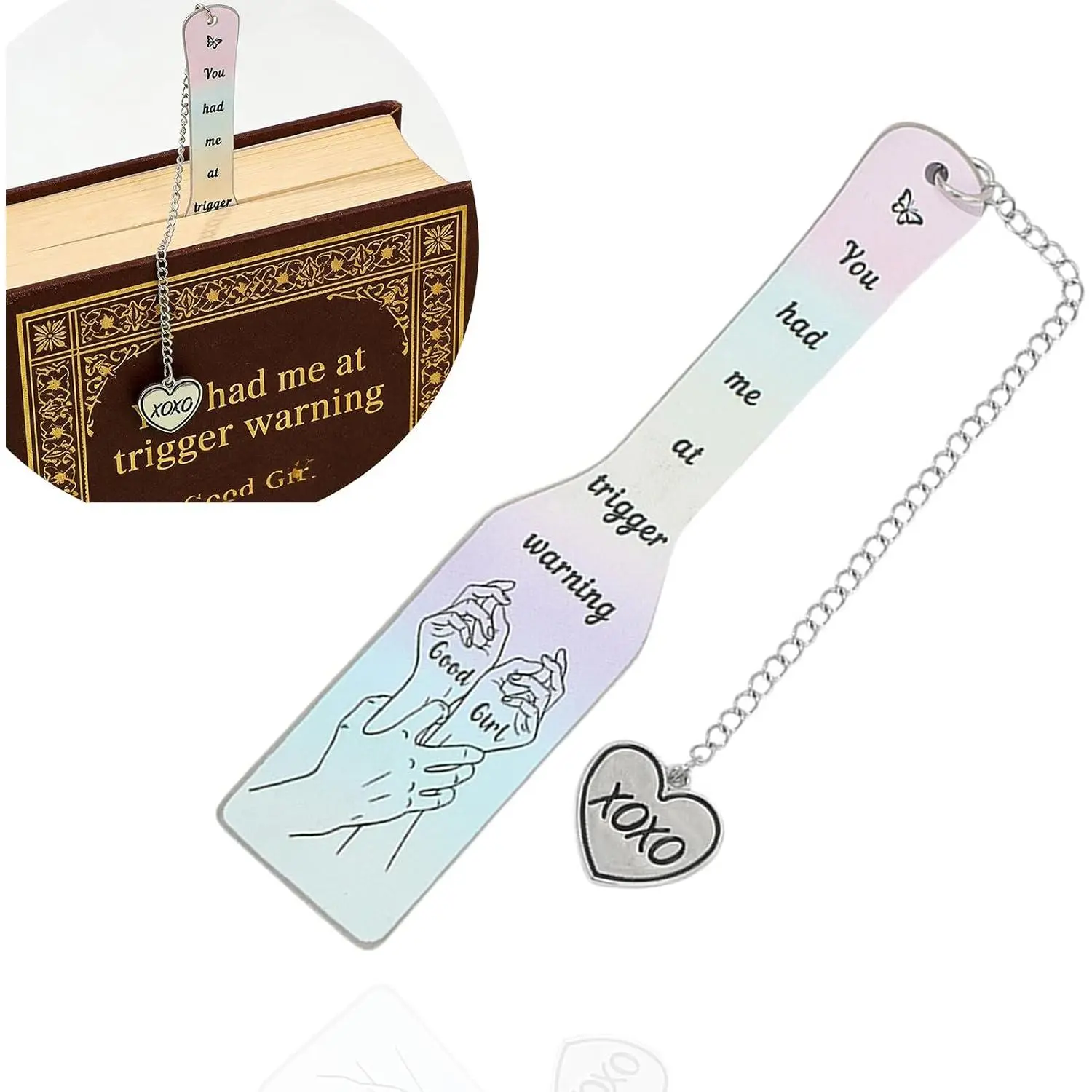 Dark Romance Smutty Metal Bookmark, Spicy BookTok  for Book Lovers (Funny Bookmark)