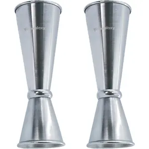 cocktail jigger，double-sided jigs made of stainless steel, 2 oz & 1 oz （2PCS） Precise Bartender Tool for Cocktail Shaker Sets,jigger for bartending, Home Bars & Mixology