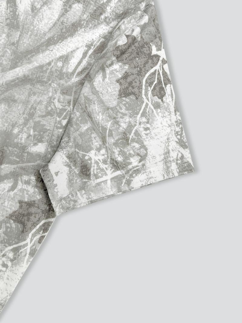 Unisex's Regular Fit All Over Print Short Sleeve Tee, Casual Streetwear T-shirt for Summer, Unisex Top for Daily Wear, Man