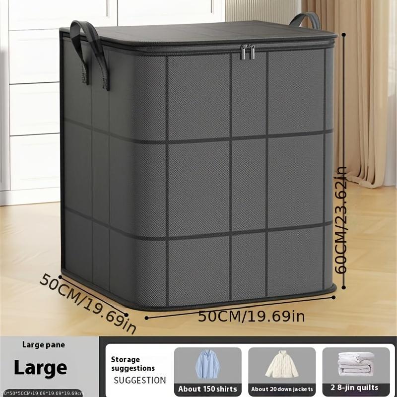 Large Capacity Clothes Storage Bag Stackable Storage Box Quilt Storage Bag Under Bed Storage Container Blanket Storage Clothes Organizer Bedroom, Organizer, Organizer, Home Storage, White T-shirt for Women, Black Pants for Women, Women'S Wi