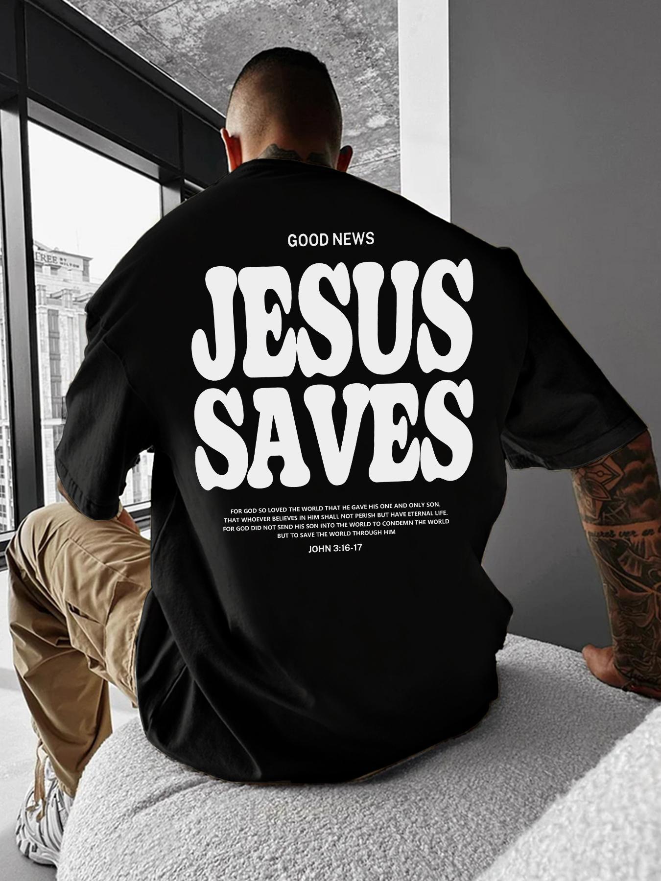 Men's Letter Print Round Neck Tee, Regular Fit Casual Short Sleeve Crewneck T-shirt for Daily Wear, Men's Top for Summer