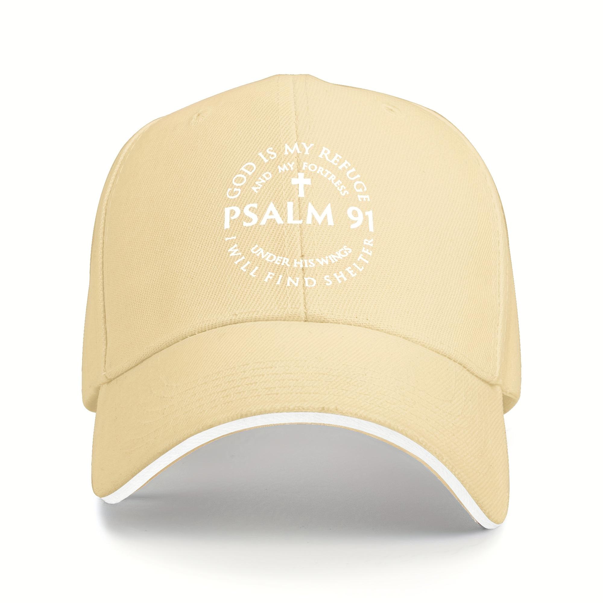 1pc of a Psalm 91 Themed Baseball Cap, Adjustable And Suitable for Both Men And Women.This Truck Driver'S Hat Makes a Perfect Gift Option