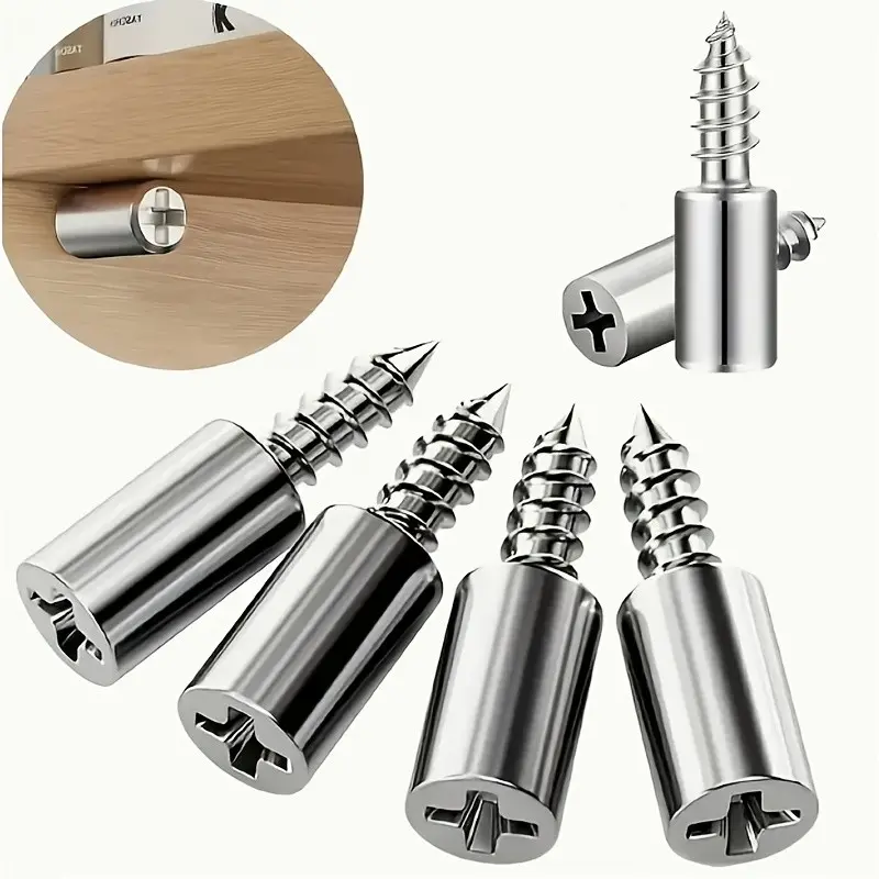 40-Piece Sturdy Metal Shelf Support Kit, Furniture Glass Bracket Screw Set, Anti-Slip Washers, Self-Tapping Screws for Cabinets, Laminated Board Brackets