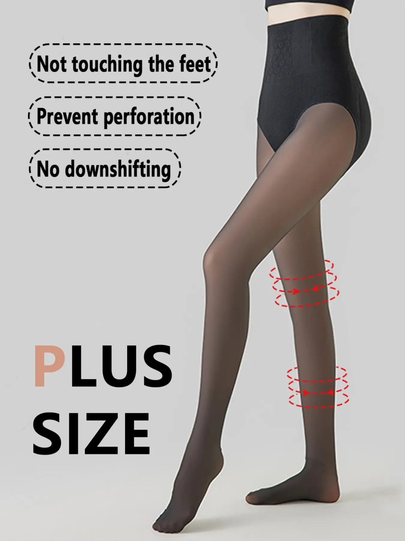 200g Fleece Sheer Leggings for Women, High Elasticity Anti-Pull Pantyhose, Fall Winter Warm Seamless Stockings