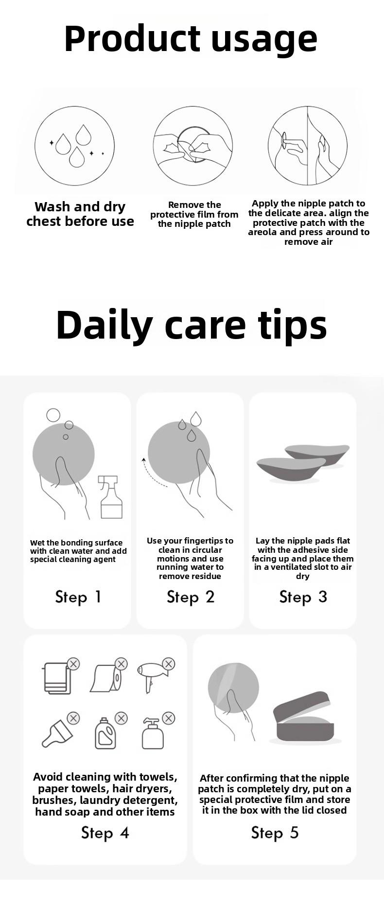 Triangle Nipple Covers | Seamless No-Edge Lift Bra Inserts | 100x Reusable Invisible Coverage