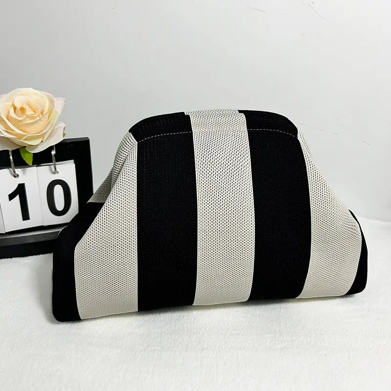Crochet Shoulder Bag, Women's Vibrant Stripe Cloud Pouch, Slouchy Dumpling Beach Bag for Party and Travel, Bag For Purchase,camping essentials tiktokshopbacktoschool Crochet Shoulder Bag, Women's Vibrant Stripe Cloud Pouch, Slouchy Dumpling Beach Bag for Party and Travel, Bag For Purchase,camping essentials tiktokshopbacktoschool