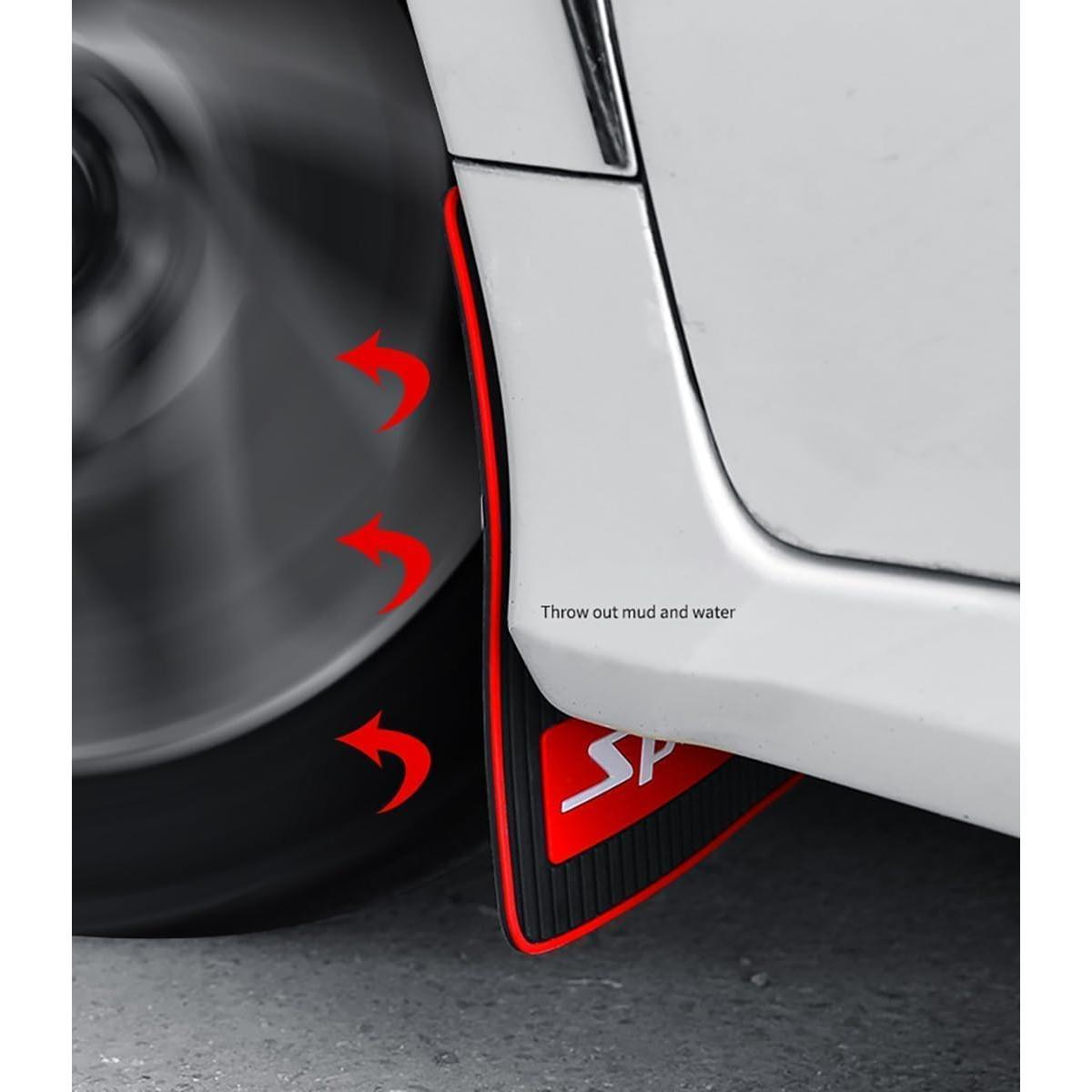 Universal  Mud Flaps, Rubber Mudguard Soft No  Front and Rear Fender Splash Guards Mud Flaps for  (4Pcs)
