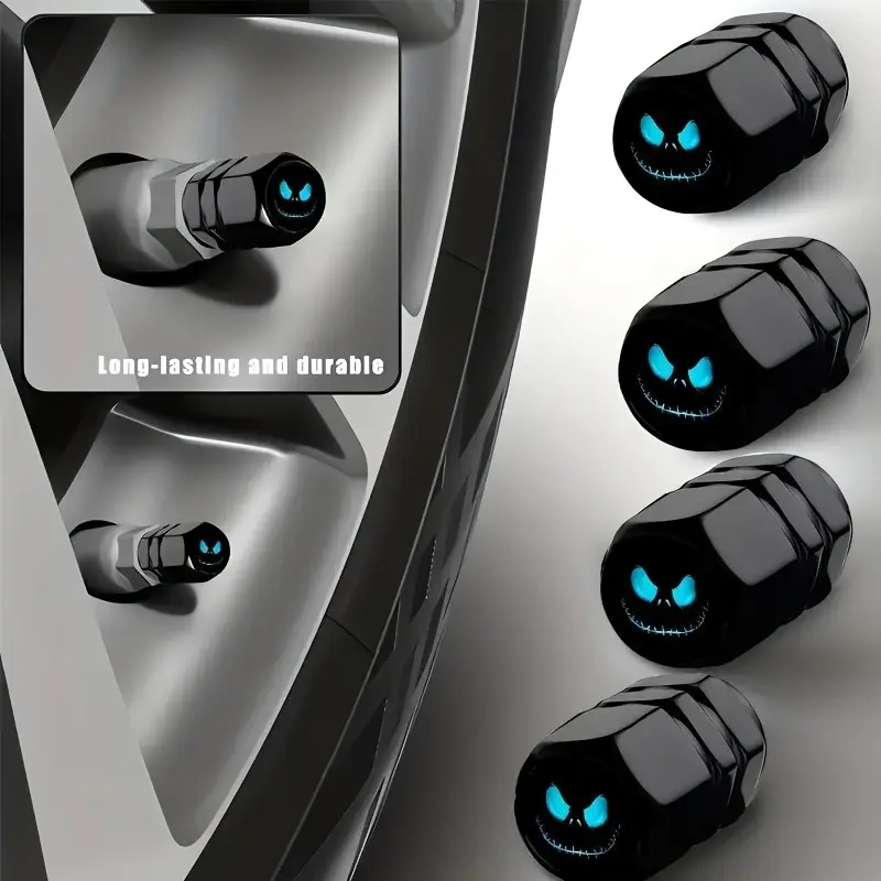 New Anti-Theft Tire Valve Caps, 8-Pack Car Accessories, Secure Tire Core Covers, Essential Auto Parts, Durable and Reliable