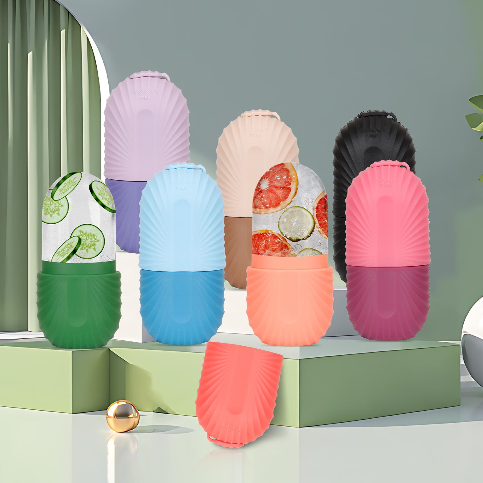 Ice Face Roller, 1 Count Reusable Silicone Ice Face Cube Massager, Facial Beauty Roller Soothing Skincare Tool for Facial Care, Facial Cleansing Instrument, Facial Beauty Massagers #GLOBAL PICKS