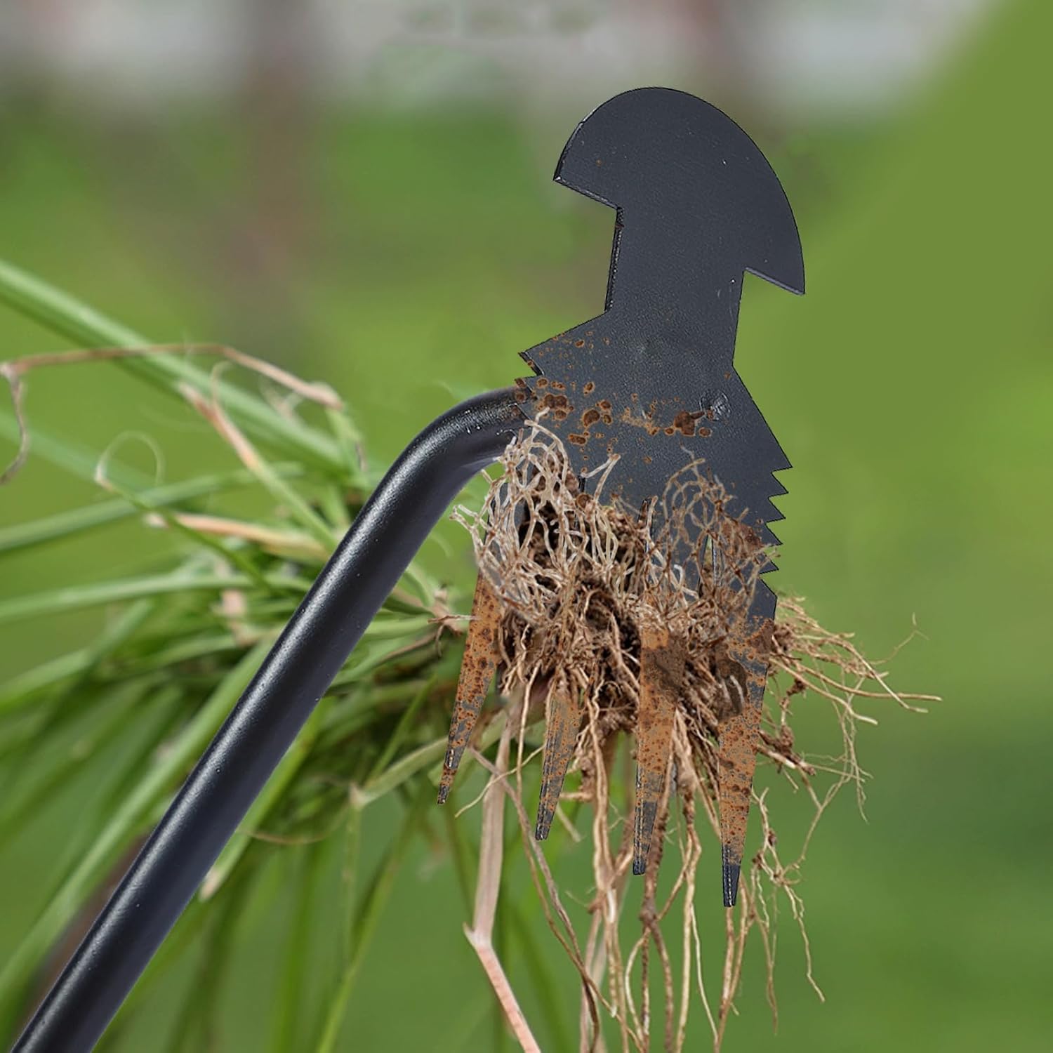 Weed Puller Tool, Rubber Handle Garden Manual Weeder Tool, Portable Manganese Steel Weeding Tools, For Hand Weeder Puller for Vegetable Gardening Backyard Farm Planting & Uprooting Weeding Tool