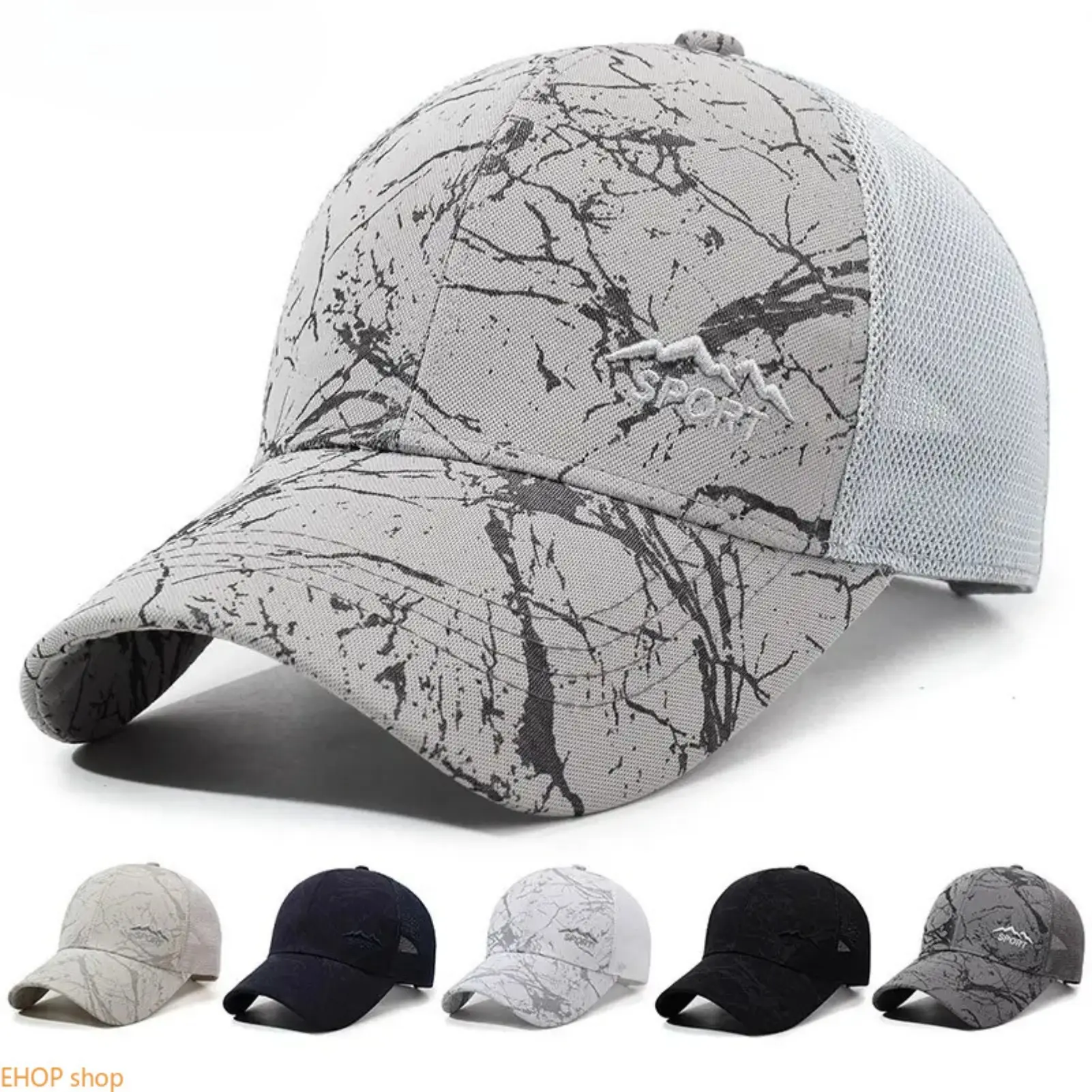 Men’s Summer Sun Hat Breathable Mesh Baseball Cap Outdoor Sports Sunshade Hat with Duckbill Visor Lightweight Fishing Hat for Hiking Camping Travel Beach Golf and Daily Wear 2026 Trendy Outdoor Accessory