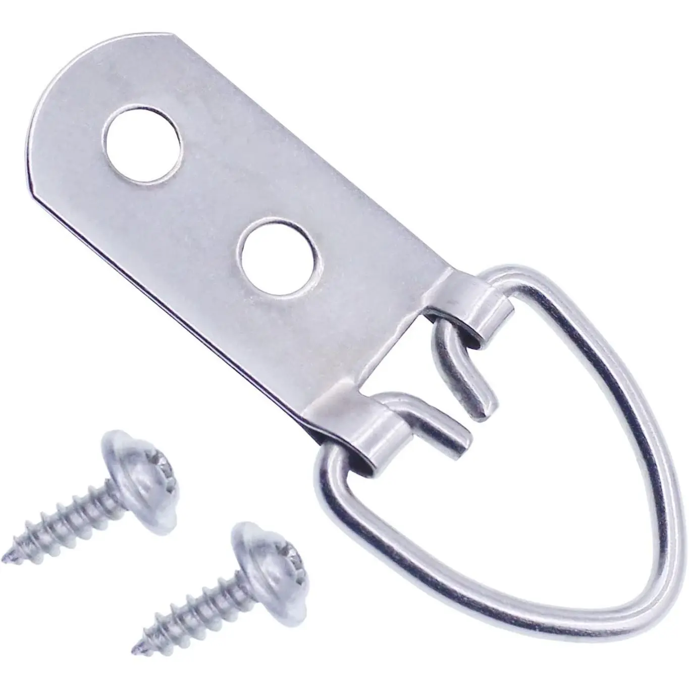 Heavy Duty D-Ring Picture Hangers with Screws, 20 Pack Large Wide 2-Hole Hanging Hardware for Paintings, Mirrors, Clocks, Artwork FramesGift