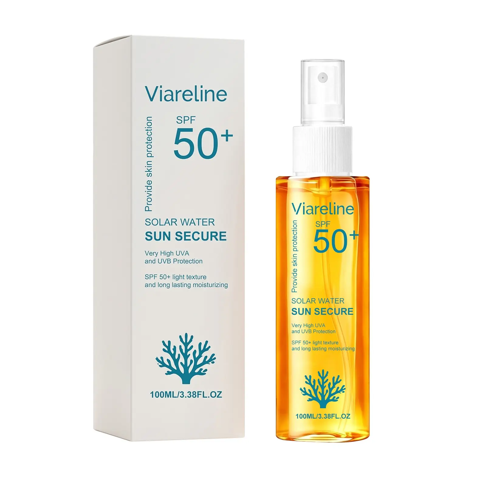 VIARELINE Lightweight Sun Protection Mist, Refreshing Gentle & Skin-friendly, Long-lasting Shield, Hydrating Daily Sun Care For Body & Face