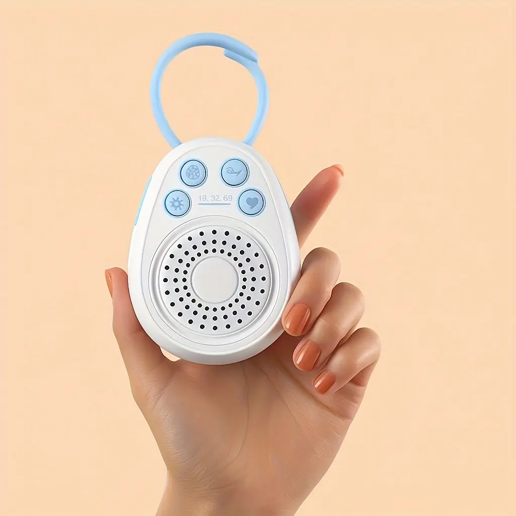 Mini Baby Noise Machine, Portable Travel Sleep Soother, Lullaby Natural Sounds, Lightweight Hanging Sound Machine, Auto Shut off Timer
