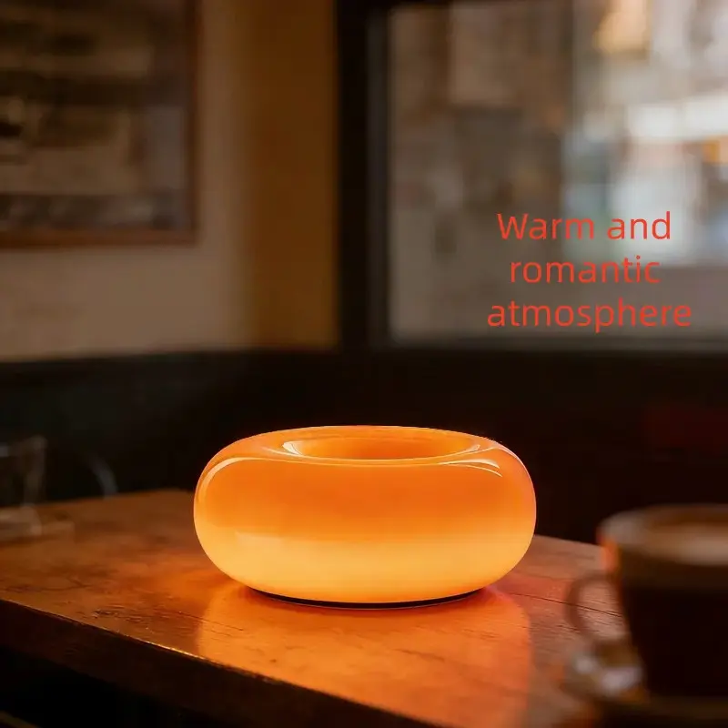 Donut Shape LED Wall Light, Touch Bedroom Nightlight, Living Room Corridor Study Atmosphere Desk Lamp, Modern Decorative Lighting, Adjustable Indoor Lighting