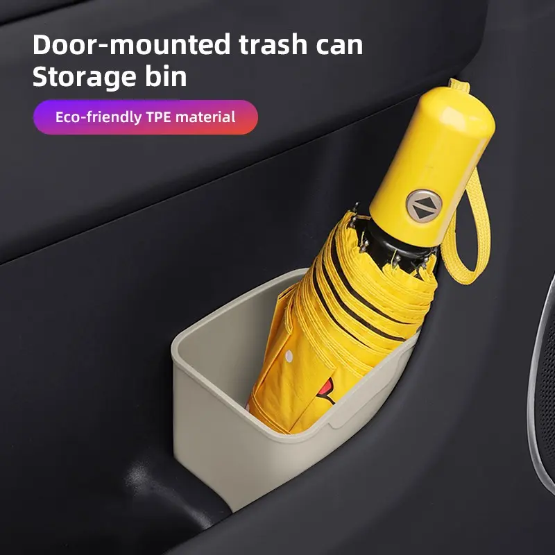 Silicone Car Door Storage Box Trash Can Multifunctional Auto Door Storage Bucket Umbrella Organizer for Car Accessories