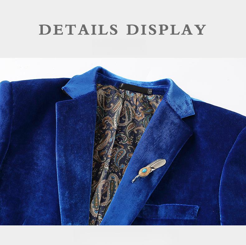 Men's Velvet Suit Jacket  Wedding Tuxedo, Formal Gala Dinner Blazer, Casual Evening Dress Coat