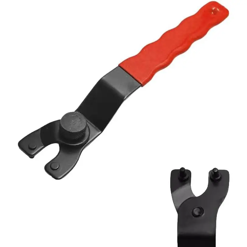 Adjustable  Spanner Wrench,Lock-Nut  Wrench for 4 ",5", 6 ",7" and 9" Angle Grinders Machine (Red)