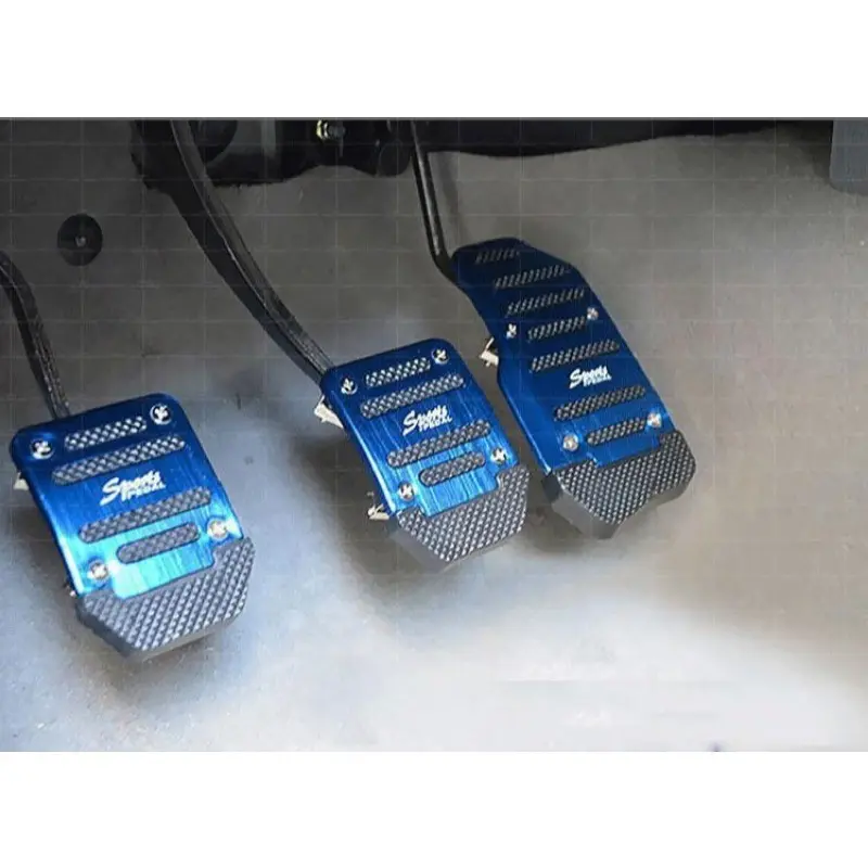 Car Pedal Mods Brake Accelerator Clutch Metal Anti-Slip Pads, Durable for Most Models, Enhance Driving Experience, Car Accessories