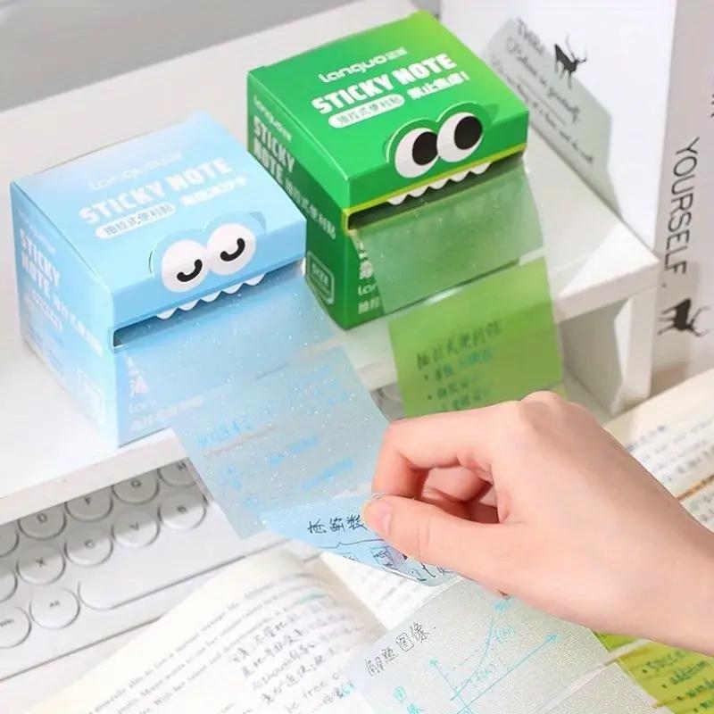 Random Color Pearl Sticky Note, 105pcs/set Clear Sticky Note, Pull Out Sticky Note Pad, Sticky Labels, DIY Sticker, Adhesive Tabs, Office Stationery & Supplies for School & Office #TOP PICKS