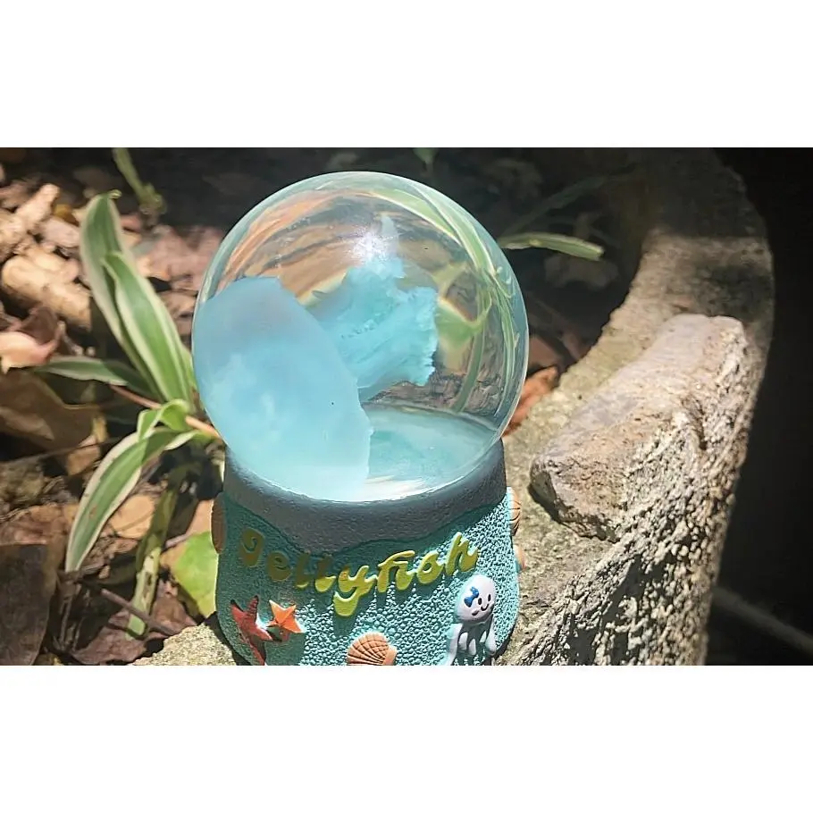 Jellyfish Snow Globe - Creative Sea Life Decor, Multi-Colors Crystal Ornament, Home Supplies Statue & Figurine for Living Room, Bedroom, Creative Decor,,SummerVibe