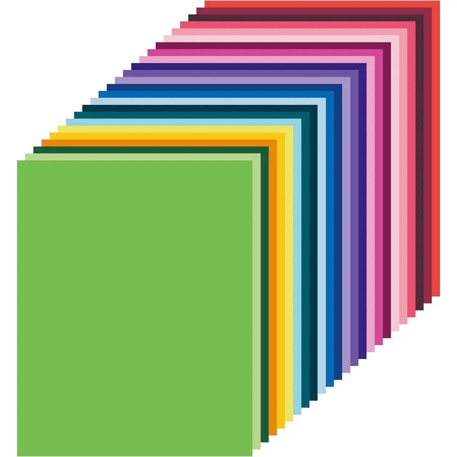 120 Sheets Construction Paper Assorted Colors Colored Printer Paper, 32 lb 24 Colors 8.3x11.6 Inch (120GSM)Gift
