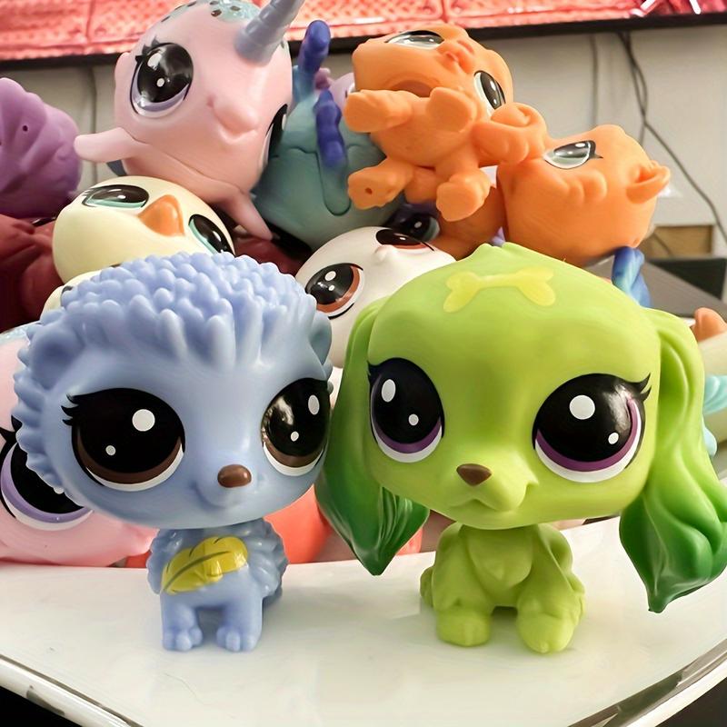 3-Pack LPS DOGS Random Mix 1.97inch Cartoon Animal Figurines, Colorful Plastic Collectible Toys, Cat Dog Rabbit Handicrafts, Novelty Figures for Display