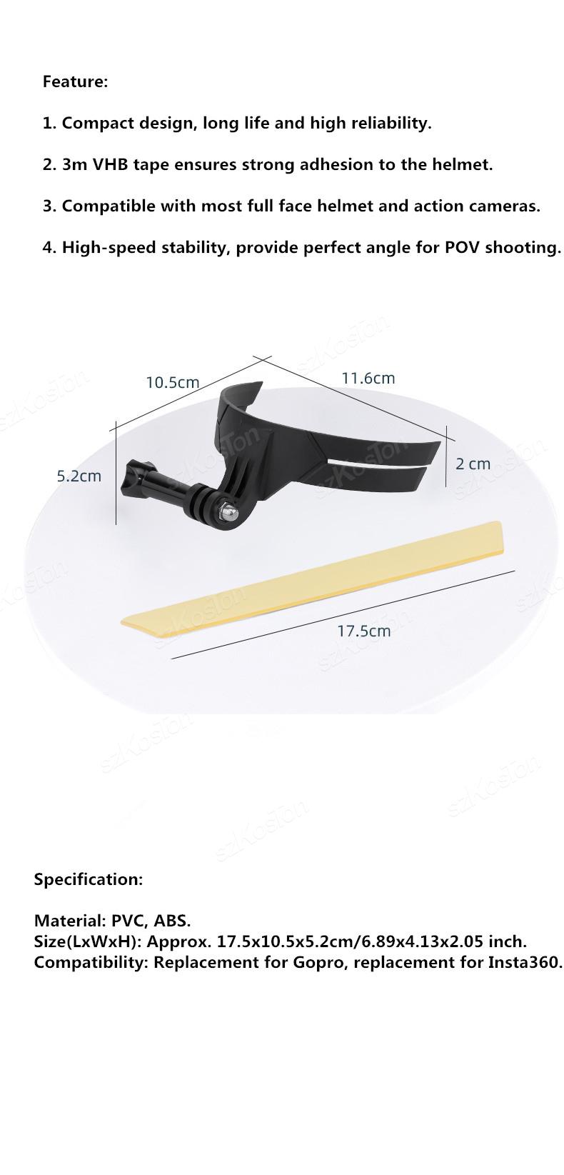 Motorcycle Helmet Chin Stand Mount Holder Full Face Holder for GoPro 13 12 11 10 9 8 DJI Action 6 5 NANO Action Camera Accessory