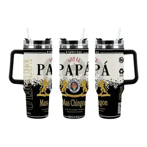 "Soy El Papá Más Chingon" Father's Day Gift: 20/40oz Tumbler, Mexican Pride Inspired Stainless Steel Travel Mug, Insulated Cup with Lid, Funny Latino Dad Quote Tumbler, Perfect Father's Day & Birthday Gift for Him, Dad & Husband
