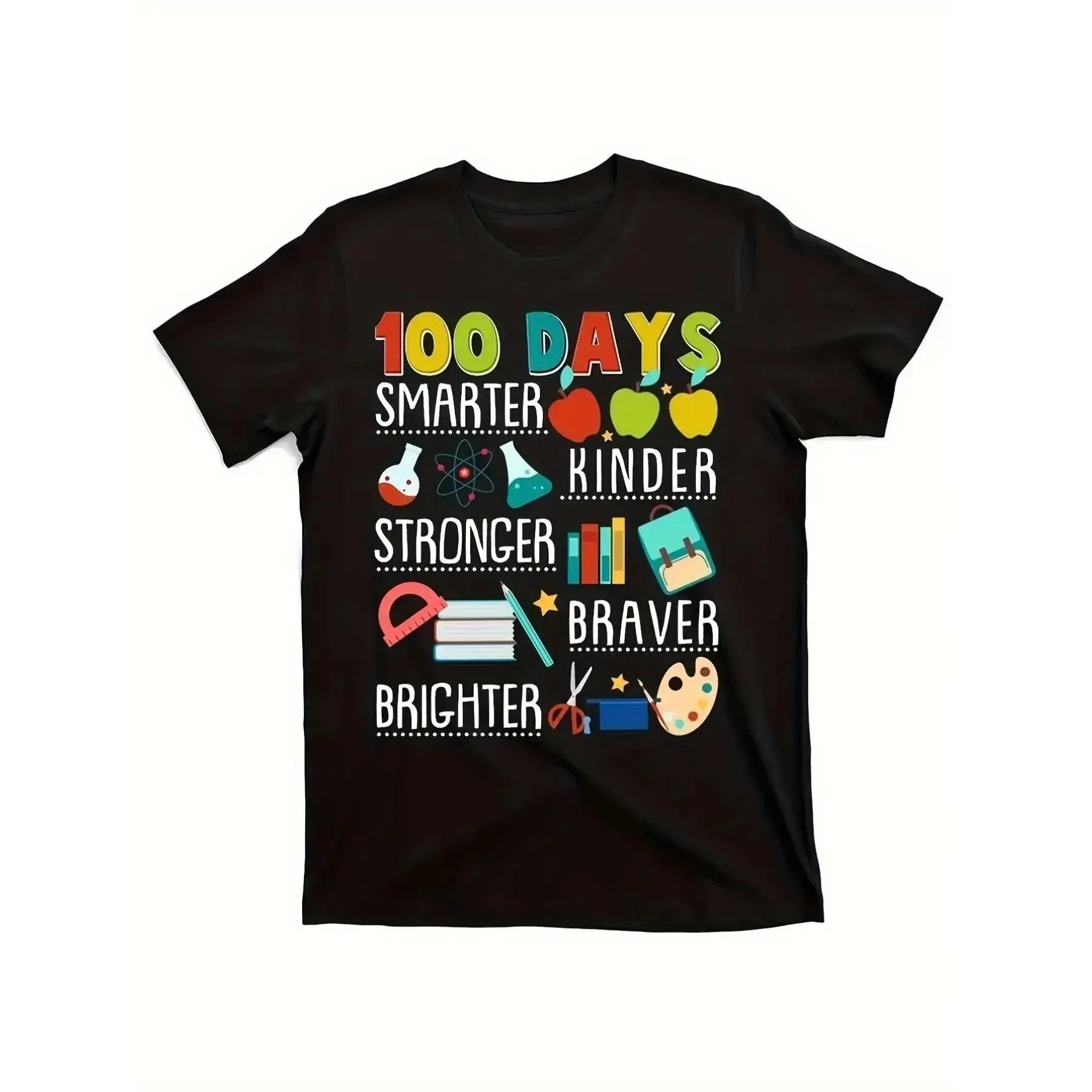 Women's Long Loose Fit Polyester H-Type Round Neck Geometric Pattern T-Shirt - Comfortable Clothes, Machine Washable/Hand Wash, Ideal Gift for Family (Suitable for 6+ Years Above)