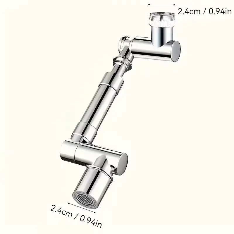 1080 Rotating Modern Single-Hole High-Arc Spout Faucet with 360Rotating Outlet and Space-Saving Design - Water-Saving Bathroom/Kitchen Sink Faucet, Lever Handle Control, Chrome Plated Surface, American Standard/European Standard, Easy to Install