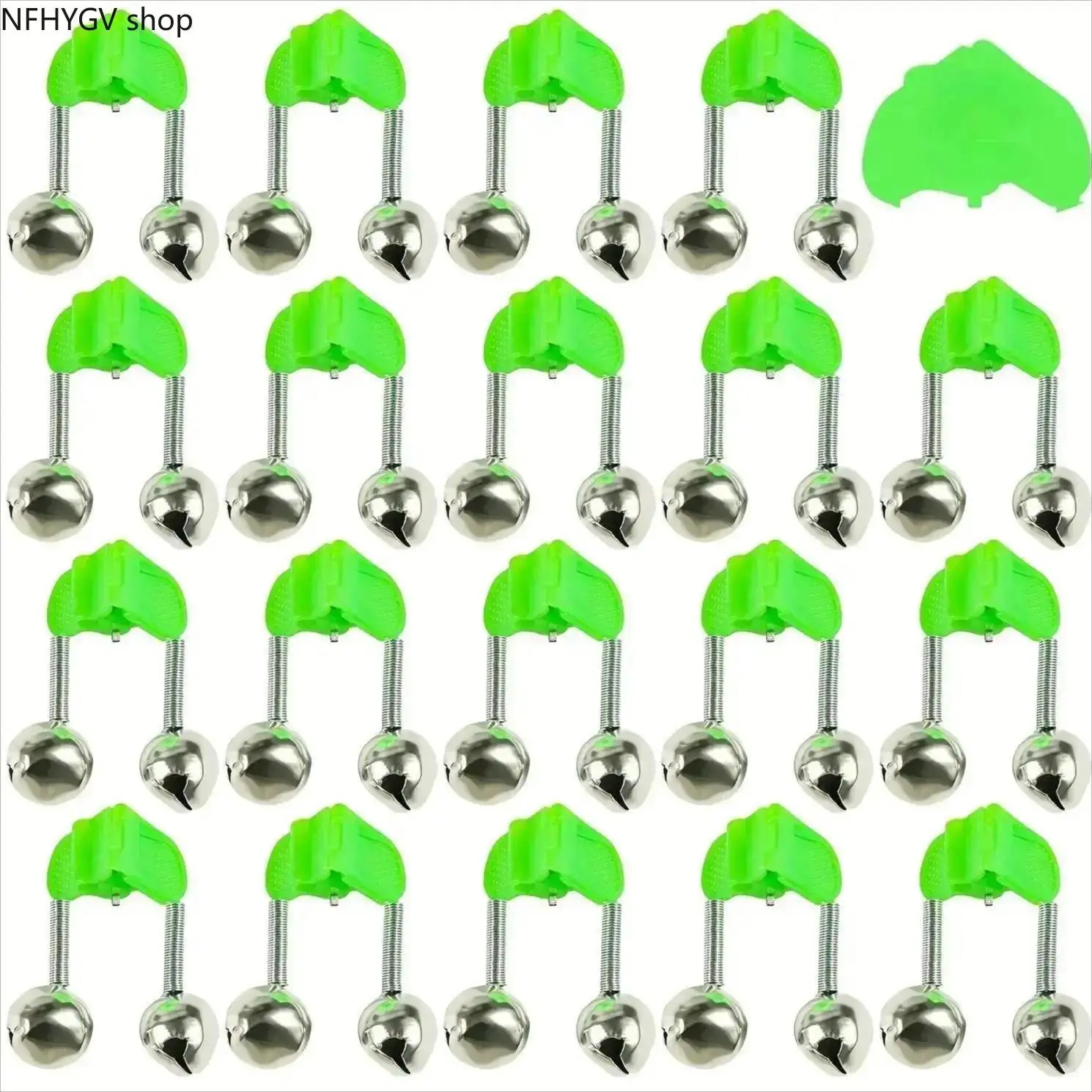 20/50/100 Pcs Double Ring Fishing Alarm Bells With Plastic Clips, Portable Clip-On Rod Alert Bells, Outdoor Fishing Tackle Accessory For Night Angling And Daily Outdoor Fishing Use