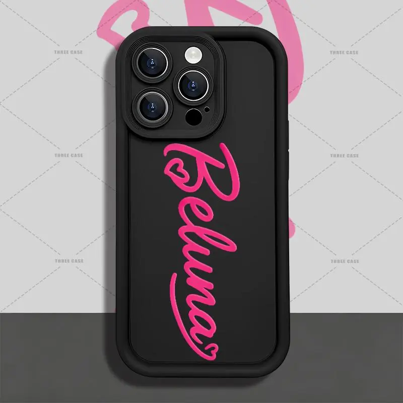 Pink letter Phone Case for iPhone 17 AIR 17 PRO 16 PRO 15  PRO MAX  14 PLUS 13 PRO 12 11 PRO XS MAX X XR Samsung Galaxy S25 Ultra S24 S23 S22 Plus Shockproof Protective Cover Full Protection Anti-Drop Installation
