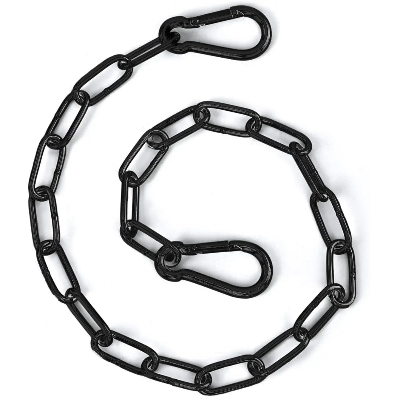 Gate Chain Lock, 20 Inch Stainless Steel Gate Link Chain Lock with Both-Ended Carabiners Chain Link Gate Latches for Outdoor Fences,  Cages, Horse Goat Cow Corral Supplies