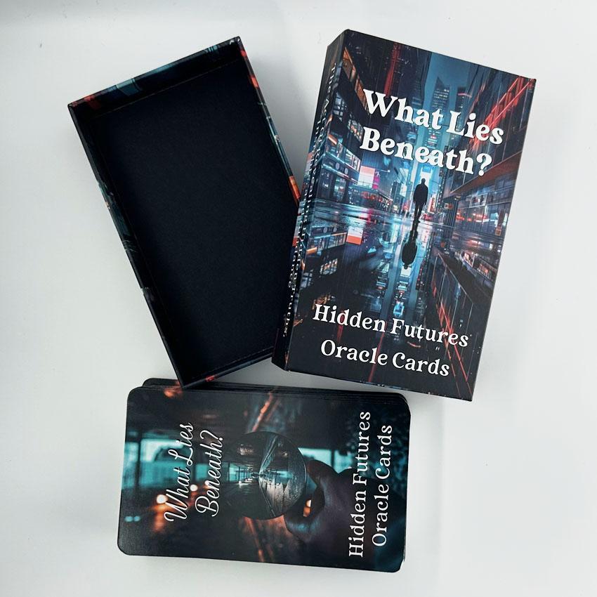 What Lies Beneath Hidden Card Game, Themed Card Game Sets, 56pcs/set Oracle Card Desktop Game for Adults, Fun Interactive Party Game for Family Friends, Conversation Card Game, Party Game Cards