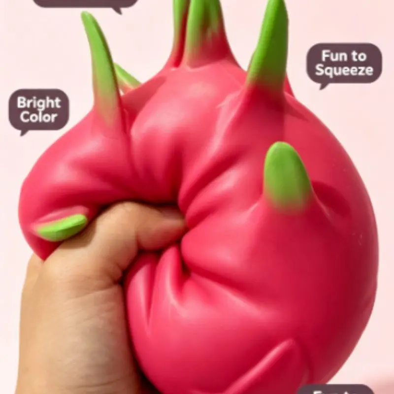 New Arrival Large Dragon Fruit Stress Relief Toy, Slow Rebound Squeeze Fun, Realistic Fruit Design, Non-Edible, Perfect for Relaxation