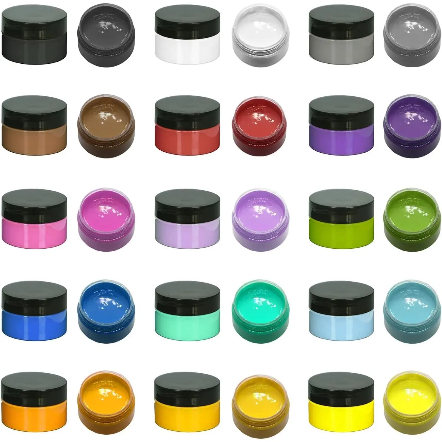 15 Jars Chalk Paste Paint Set, Fabric Silk Screen Printing Ink Adhesive Stencil Paint, DIY Home Decor Mesh Transfers Paste Painting on Wood, Chalkboard, Furniture, Crafts Art Paste Supplies